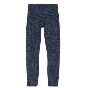 Lululemon Wunder Under High Rise Legging Nouveau Mach Blue Black Size 4